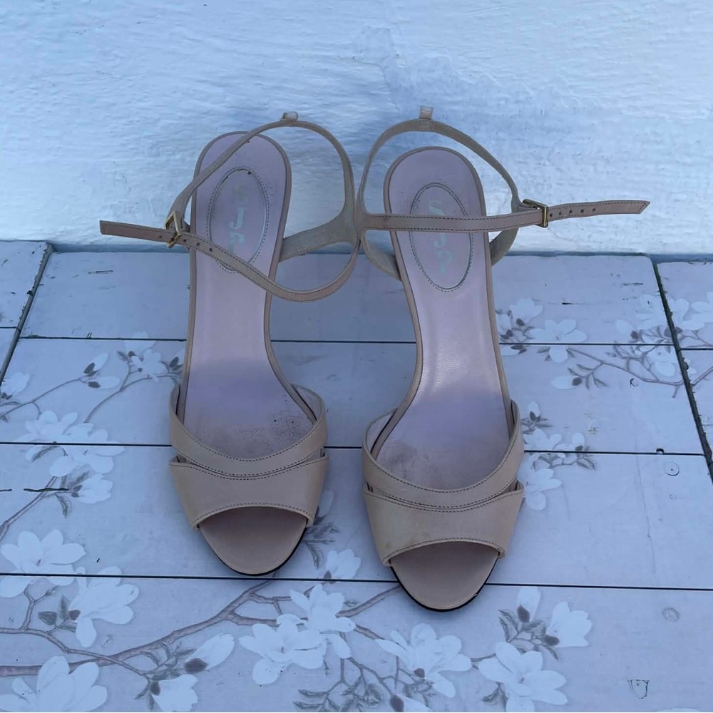 SJP by Sarah Jessica Parker Nude Strappy Heels